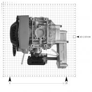 Motor na kolo - rozměry zespodu