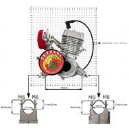 Rozměry motoru-bok Rozměry motoru-bok
