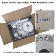 Balení sady a číselné značení motoru Balení sady a číselné značení motoru
